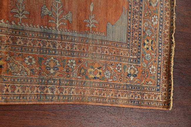 Pre-1900 Antique Silk Tabriz Haj Jalili Persian Area Rug 5x6 - 14
