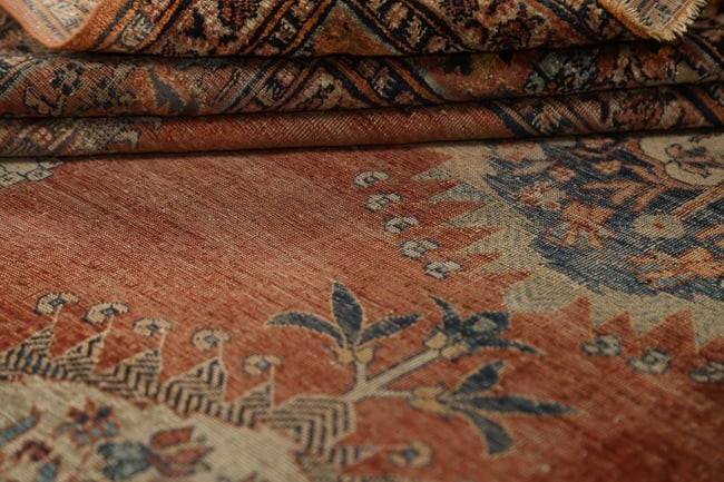 Pre-1900 Antique Silk Tabriz Haj Jalili Persian Area Rug 5x6 - 20