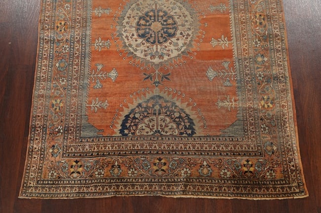 Pre-1900 Antique Silk Tabriz Haj Jalili Persian Area Rug 5x6 - 8