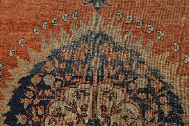 Pre-1900 Antique Silk Tabriz Haj Jalili Persian Area Rug 5x6 - 9