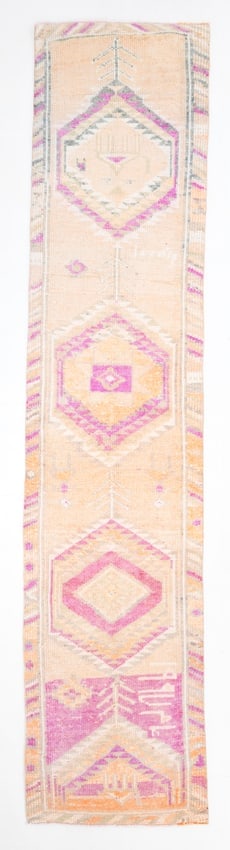 2'6'' x 11'8'' Vintage Wool Runner Rug - 4466 (1 of 19)
