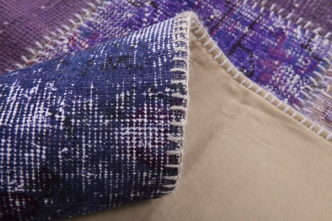 7'0'' x 9'11'' Handmade Vintage Wool Patchwork Rug - 367 - 15