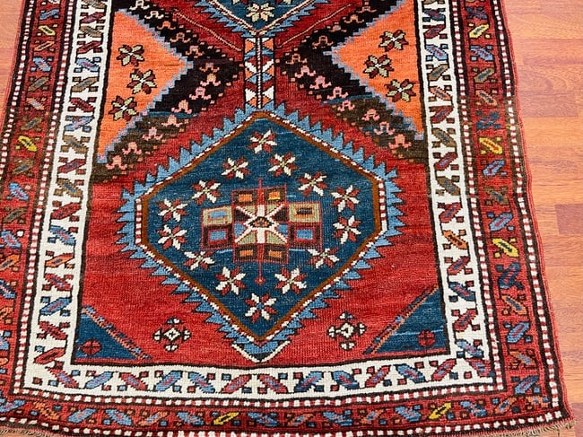 Antique Kazak caucasian Runner-1514 - 2