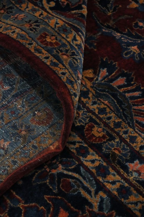 Antique Vegetable Dye Kashan Persian Large Rug 12x23 - 10