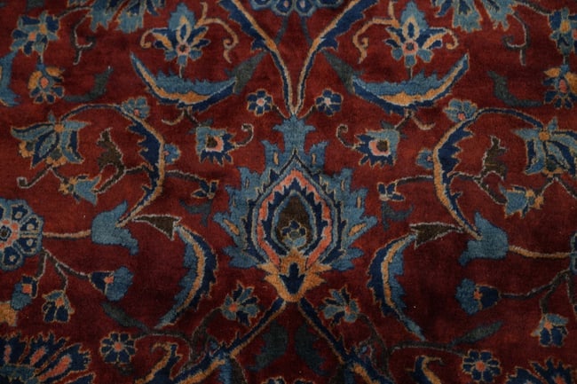 Antique Vegetable Dye Kashan Persian Large Rug 12x23 - 6