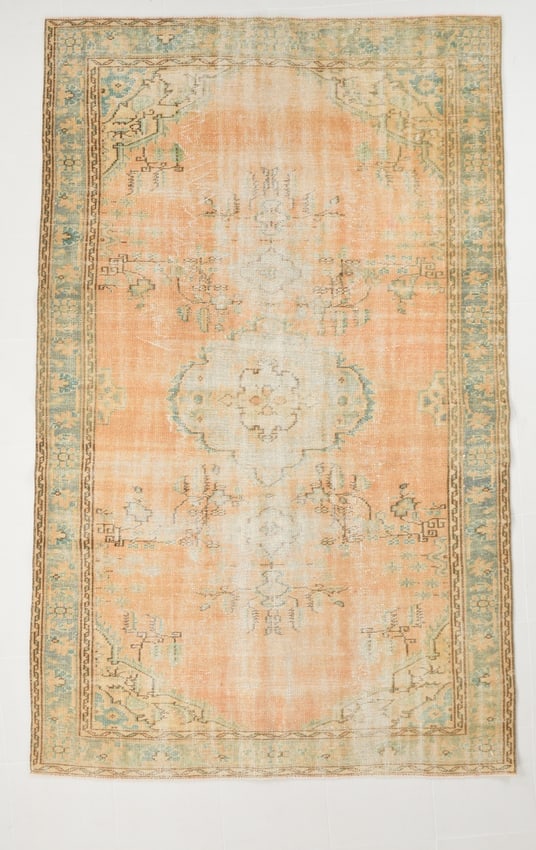 5'10'' x 9'6'' Handmade Vintage Wool Rug - 18679 (1 of 19)