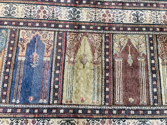 Antique Turkish Saf Silk Kaysari Rug-4946 - 5