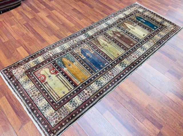 Antique Turkish Saf Silk Kaysari Rug-4946 - 7