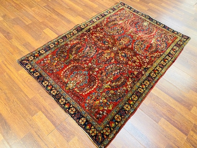 Antique Persian Sarouk rug-4697 - 5