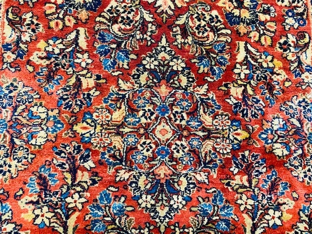 Antique Persdian sarouk rug-4355 - 4