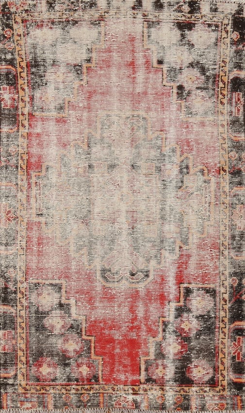 Antique Geometric Hamedan Persian Rug 3x6: Title: Antique Geometric Hamedan Persian Rug 3x6Description:A Beautiful Genuine Iran ( Persia ) Hamedan rug is Hand Knotted by skillful weavers in Iran ( Persia ) with 100% Wool Material. This rug is