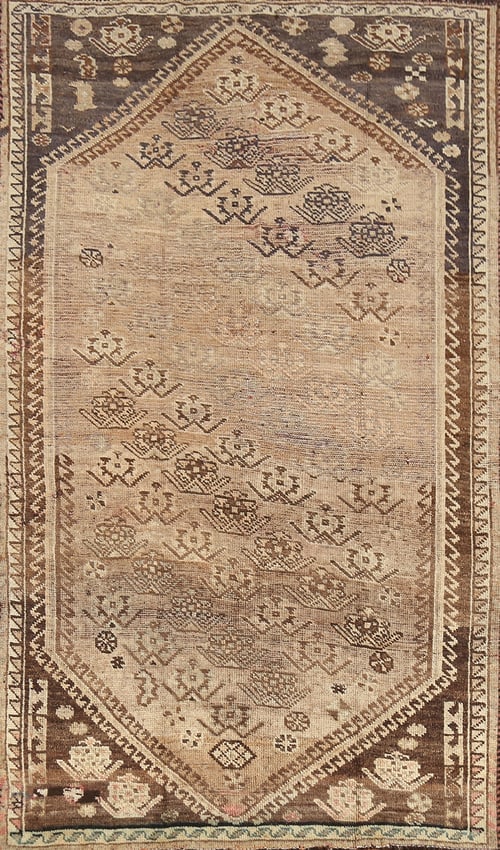 Antique Vegetable Dye Qashqai Persian Rug 4x8: Title: Antique Vegetable Dye Qashqai Persian Rug 4x8Description:A Beautiful Genuine Iran ( Persia ) Qashqai rug is Hand Knotted by skillful weavers in Iran ( Persia ) with 100% Wool Material. This