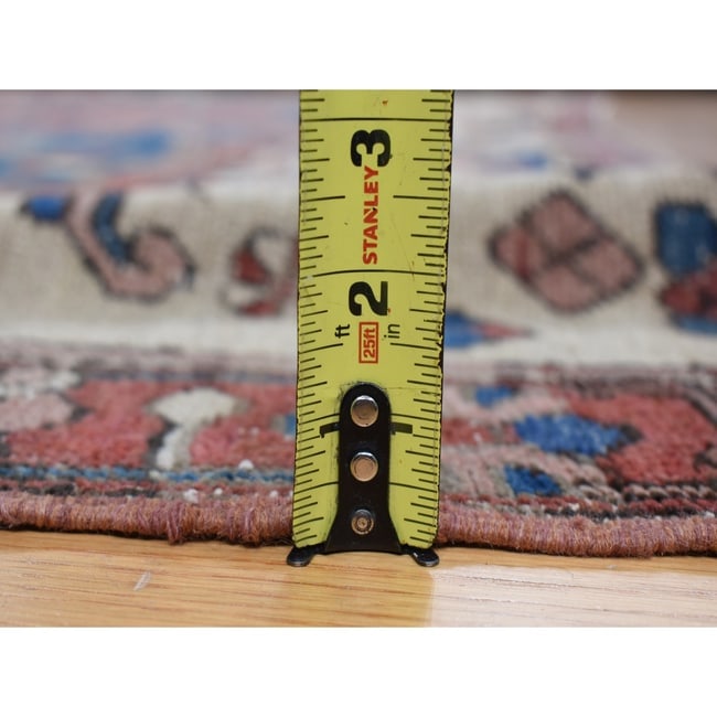 Red, Antique Persian Serapi Heriz, Wool, Hand Knotted, Oversized Rug - 10