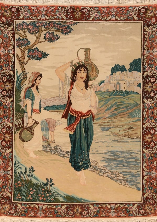 Antique Vegetable Dye Tabriz Persian Rug 3x4: Title: Antique Vegetable Dye Tabriz Persian Rug 3x4Description:A Beautiful Genuine Iran ( Persia ) Tabriz rug is Hand Knotted by skillful weavers in Iran ( Persia ) with 100% Wool Material. This rug