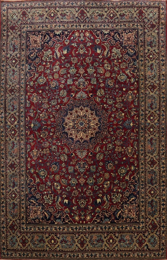 Masterpiece Antique Vegetable Dye Isfahan Persian Rug 5x7 (1 of 14)
