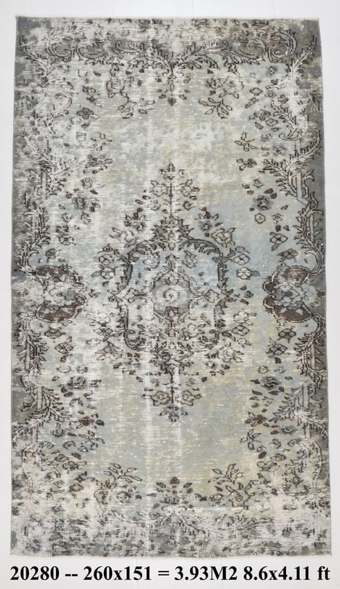 4'11'' x 8'6'' Handmade Vintage Wool Rug - 20280: Title: 4'11'' x 8'6'' Handmade Vintage Wool Rug - 20280Description:4'11'' x 8'6'' Handmade Vintage Wool Rug - 20280Origin:TurkiyeDate/Period:1960-90Materials:Wool,CottonDimension:4'11''x8'6'' ft,