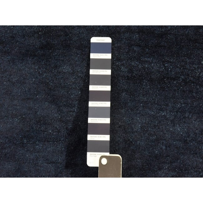 Midnight Blue Antique Chinese Nichols Art Deco Hand Knotted Wool Rug - 5