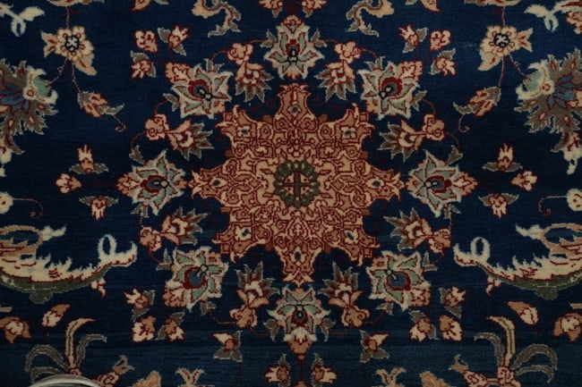 Antique Vegetable Dye Blue Abadeh Persian Rug 2x4 - 7