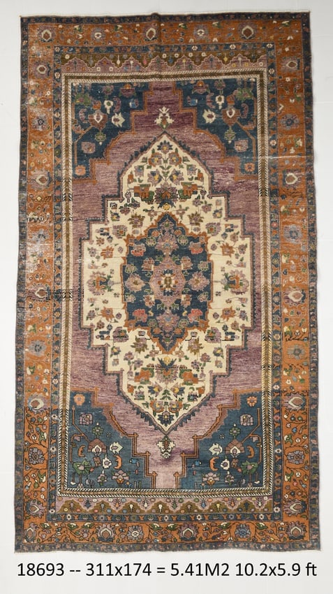 5'8'' x 10'2'' Turkish Vintage Runner Rug - 18693 (1 of 17)