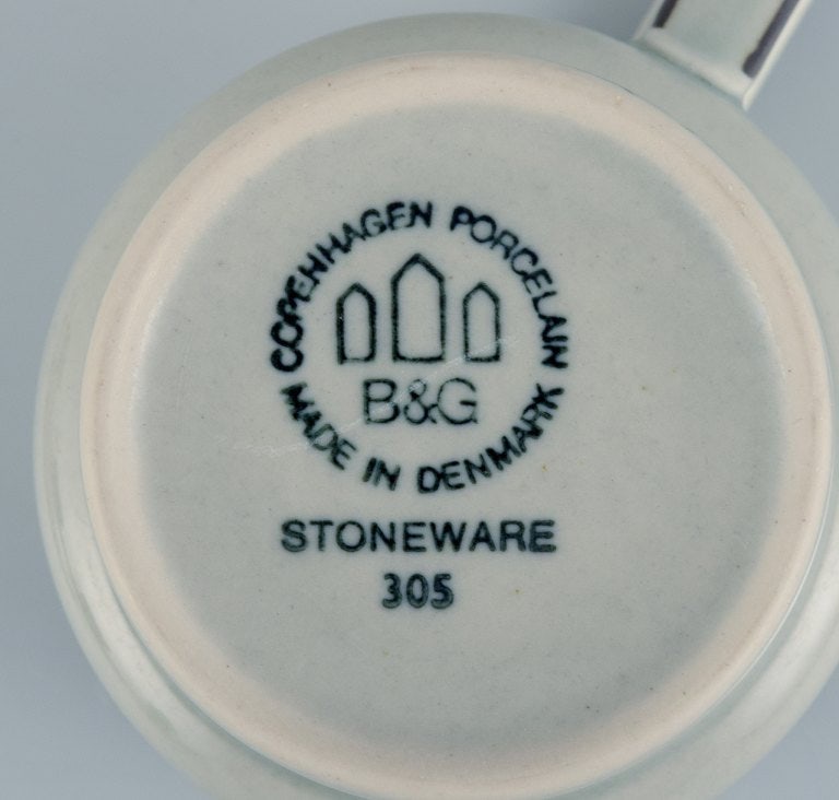 Jens Harald Quistgaard for Bing & Grøndahl, Colombia, four coffee cups with saucers. - 5