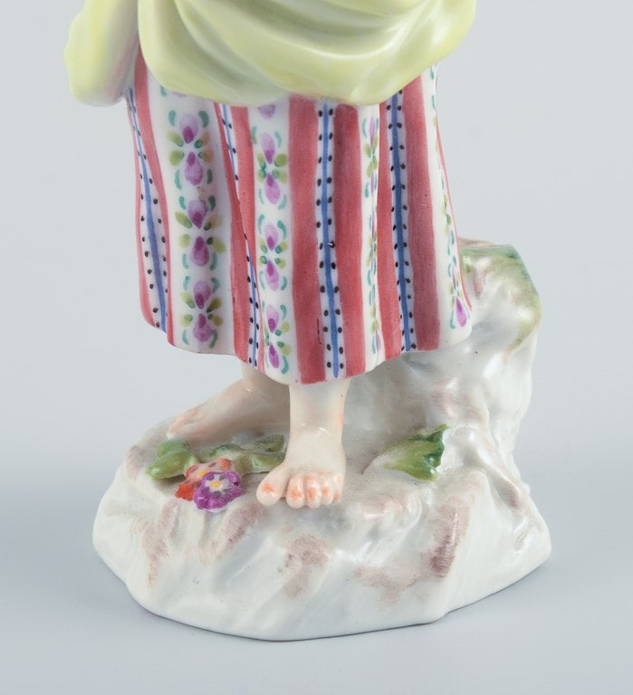 Meissen, Germany, porcelain figure. Overglaze. Young woman with book. - 7