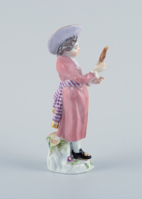 Meissen, Germany, porcelain figure. Overglaze. A boy in fine clothes. - 3