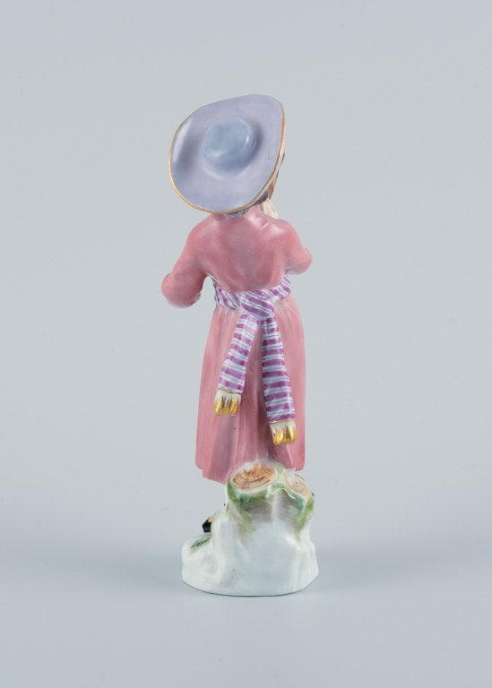 Meissen, Germany, porcelain figure. Overglaze. A boy in fine clothes. - 4