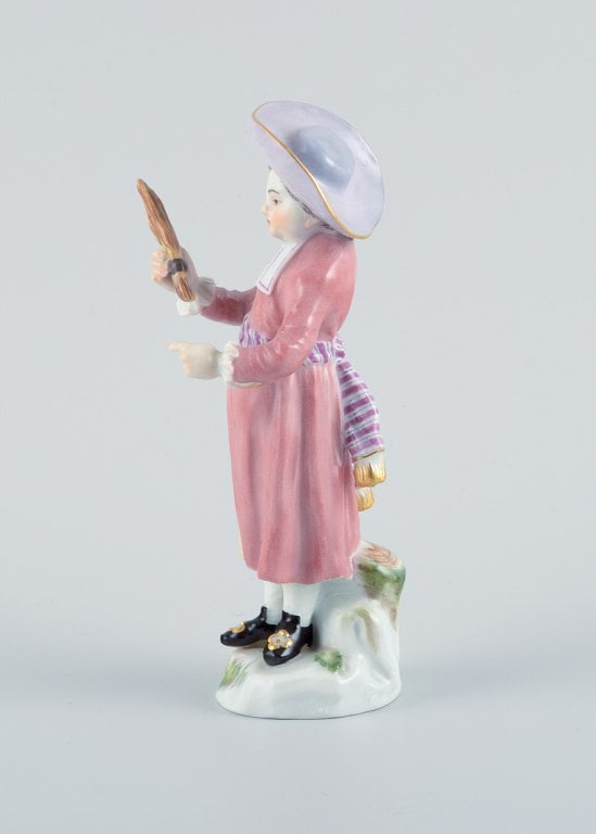 Meissen, Germany, porcelain figure. Overglaze. A boy in fine clothes. - 5