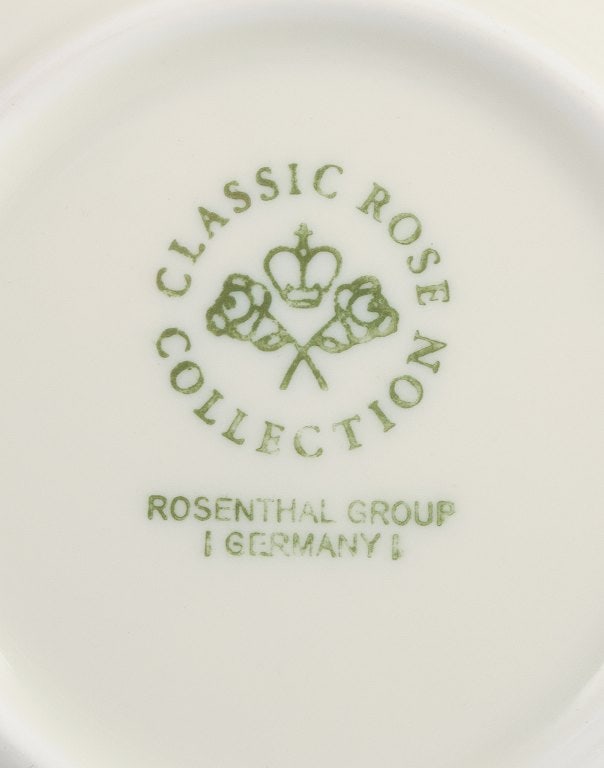 Rosenthal, Germany. "Sanssouci", two candlesticks and a small bowl decorated with flowers and gold - 9