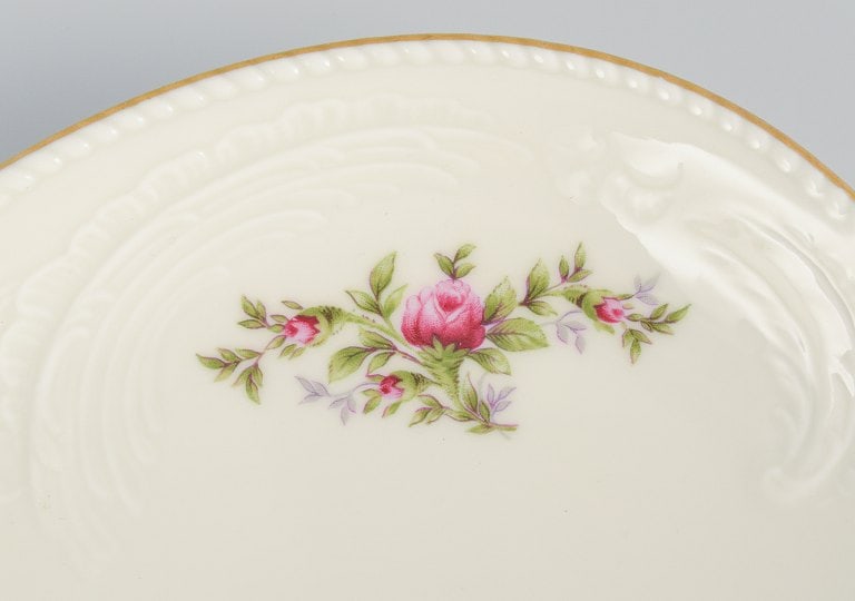 Rosenthal, Germany. "Sanssouci", cream colored serving dish decorated with flowers and gold - 5