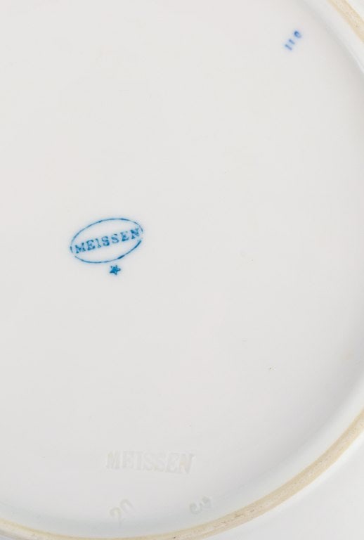 Stadt Meissen, three deep plates - Blue Onion pattern. - 5
