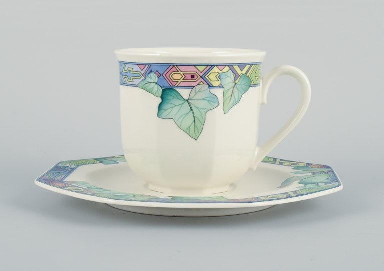 Villeroy & Boch, Germany, a six-person "Pasadena" porcelain coffee service. - 3