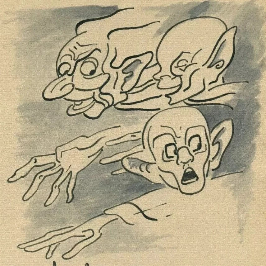 19th Century Ink Drawing Portrait Caricature Faces Figures Vintage Original: Title: 19th Century Ink Drawing Portrait Caricature Faces Figures Vintage Original Description: Ink on paper 21.5 x 20.5 cm / 8.46 x 8.07 inches Reserve: $30.00 Shipping: Domestic: Flat-rate of $20.00