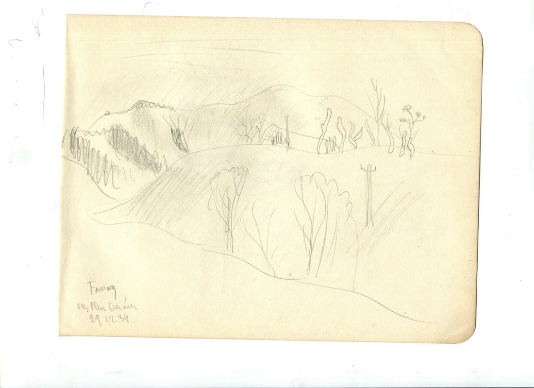 Landscape, People, Trees, House - Drawing Vintage Ink Original Lot x6: Title: Landscape, People, Trees, House - Drawing Vintage Ink Original Lot x6 Description: Ink on paper (both sided) 18 x 23 cm folds, stains Reserve: $80.00 Shipping: Domestic: Flat-rate of $20.00 t