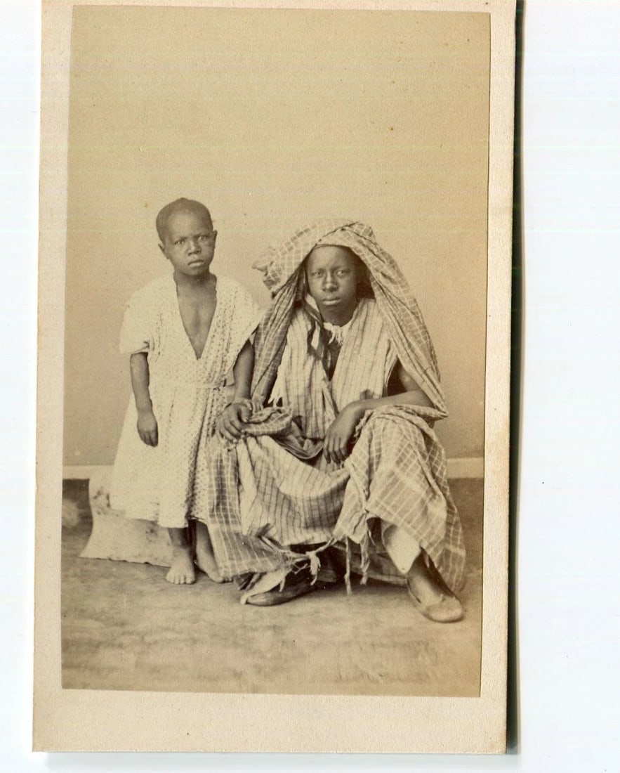 CDV Photo – Orientalist Children – Alary & Geiser, Tunis Studio c. 1870: Title: CDV Photo – Orientalist Children – Alary & Geiser, Tunis Studio c. 1870 Description: Rare group CDV of young children in traditional North African dress, photographed by Alary & Gei
