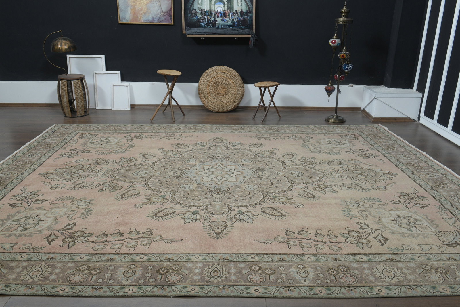 9'4x12'7 ft, ORANGE PERSIAN RUG - 9