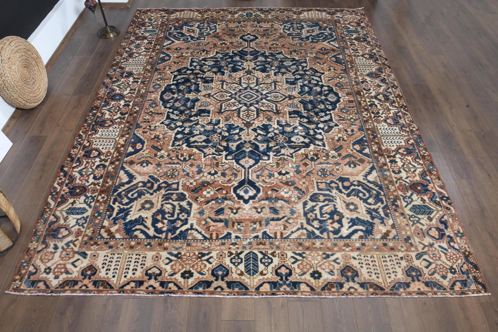 9'5x11'9 ft, OVERSIZED PERSIAN RUG, Brown Blue (1 of 9)