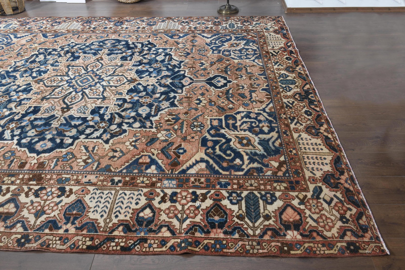 9'5x11'9 ft, OVERSIZED PERSIAN RUG, Brown Blue - 7