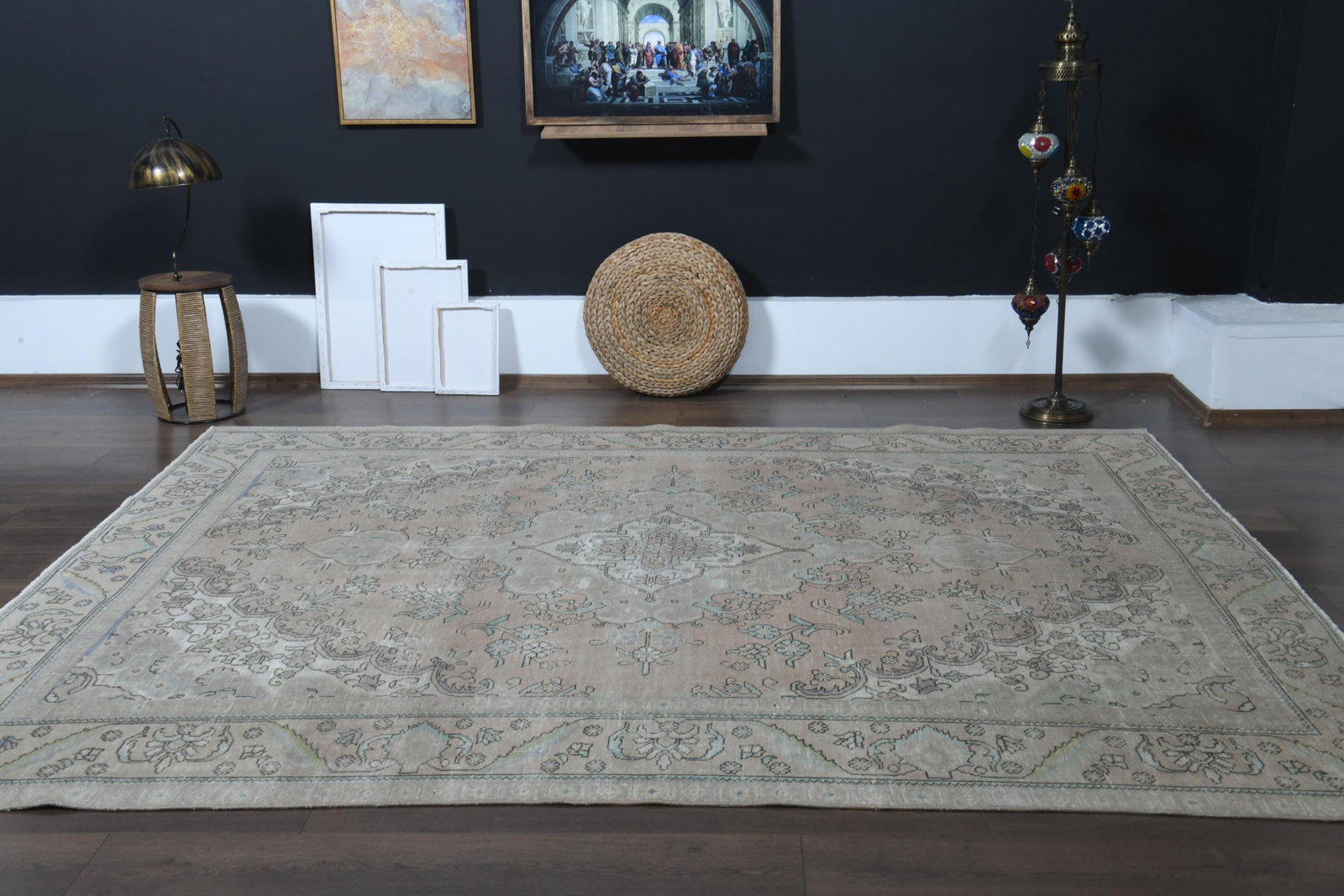 8x10'3 ft, ORANGE MINIMALIST RUG - 9