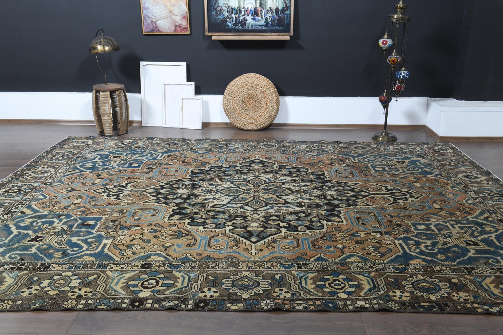 9'5x12'5 ft, ORANGE MINIMALIST RUG - 9