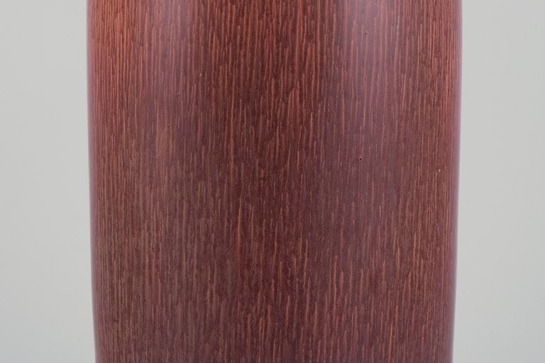 Carl Harry Stålhane (1920-1990) for Rörstrand, Sweden. Large vase in hare's fur glaze with - 6