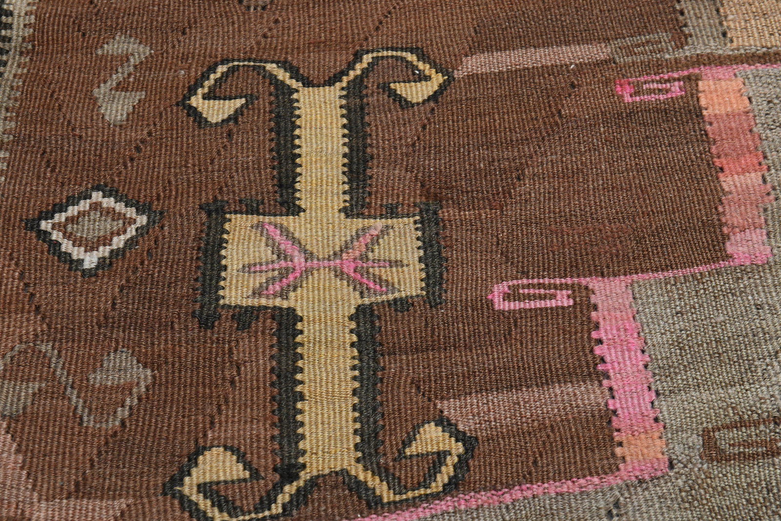 5x14 ft, TURKISH WIDE KILIM Runner - 6
