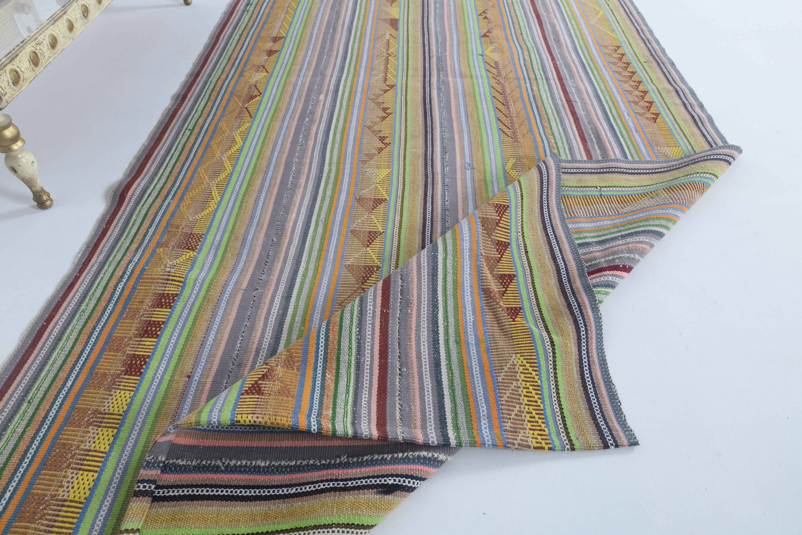 4.3x9.2 ft, TURKISH KILIM Rug - 8