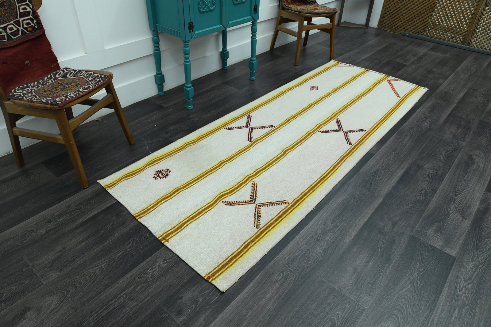 3.1x8.5 Ft VINTAGE TURKISH Rug - 12