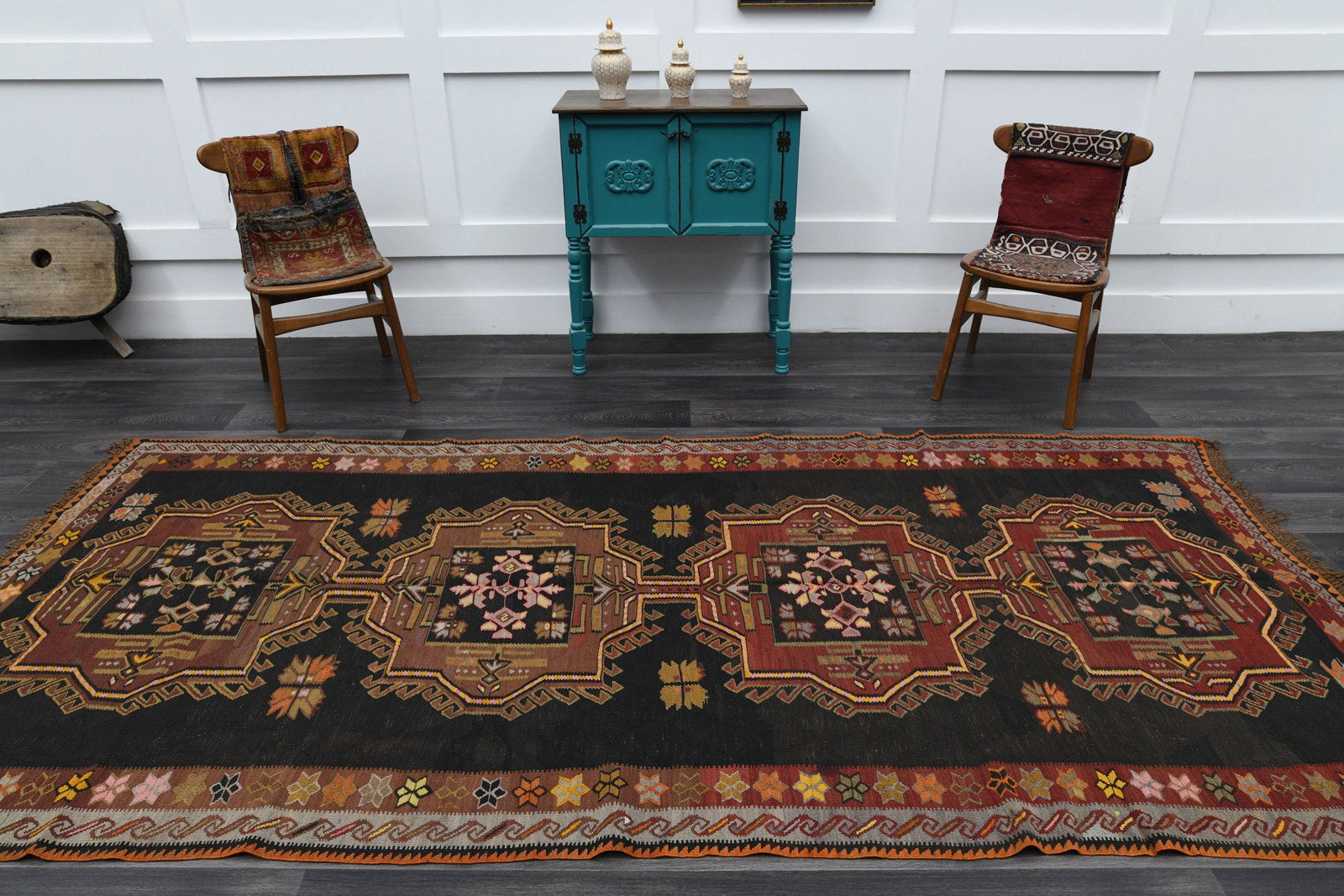 4.9x10.8 Ft, WIDE KILIM Runner Rug - 3