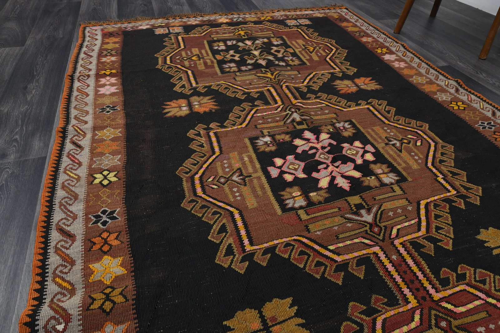 4.9x10.8 Ft, WIDE KILIM Runner Rug - 5