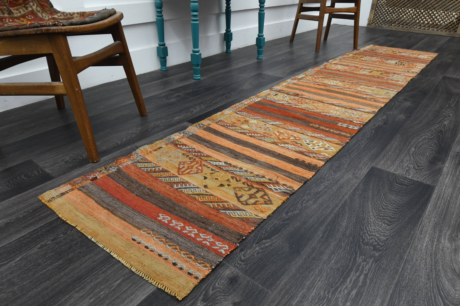 2x10.1 ft, TURKISH KILIM Runner - 10