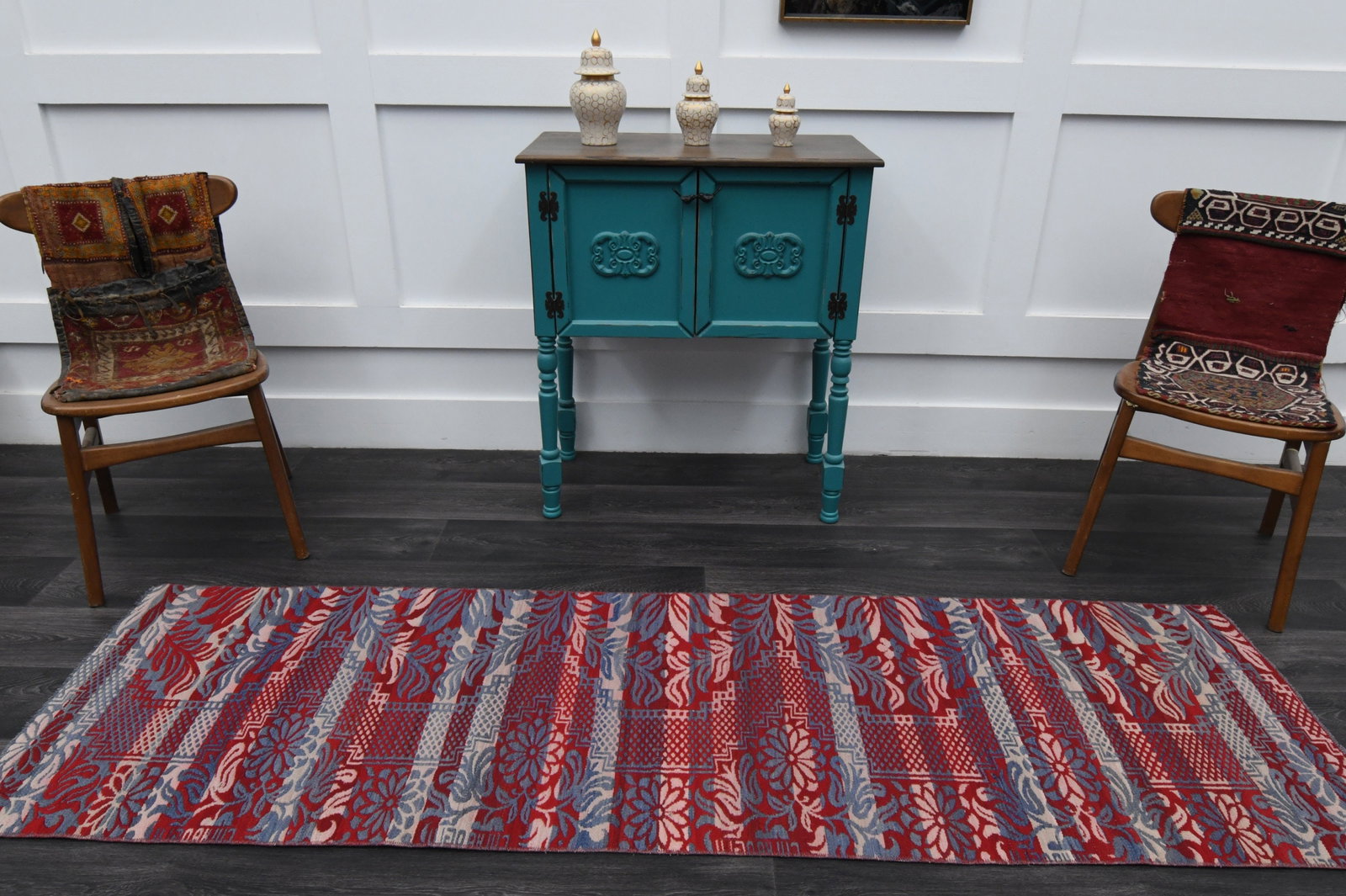 2.6x7.8 ft, Turkish Rug Runner - 4