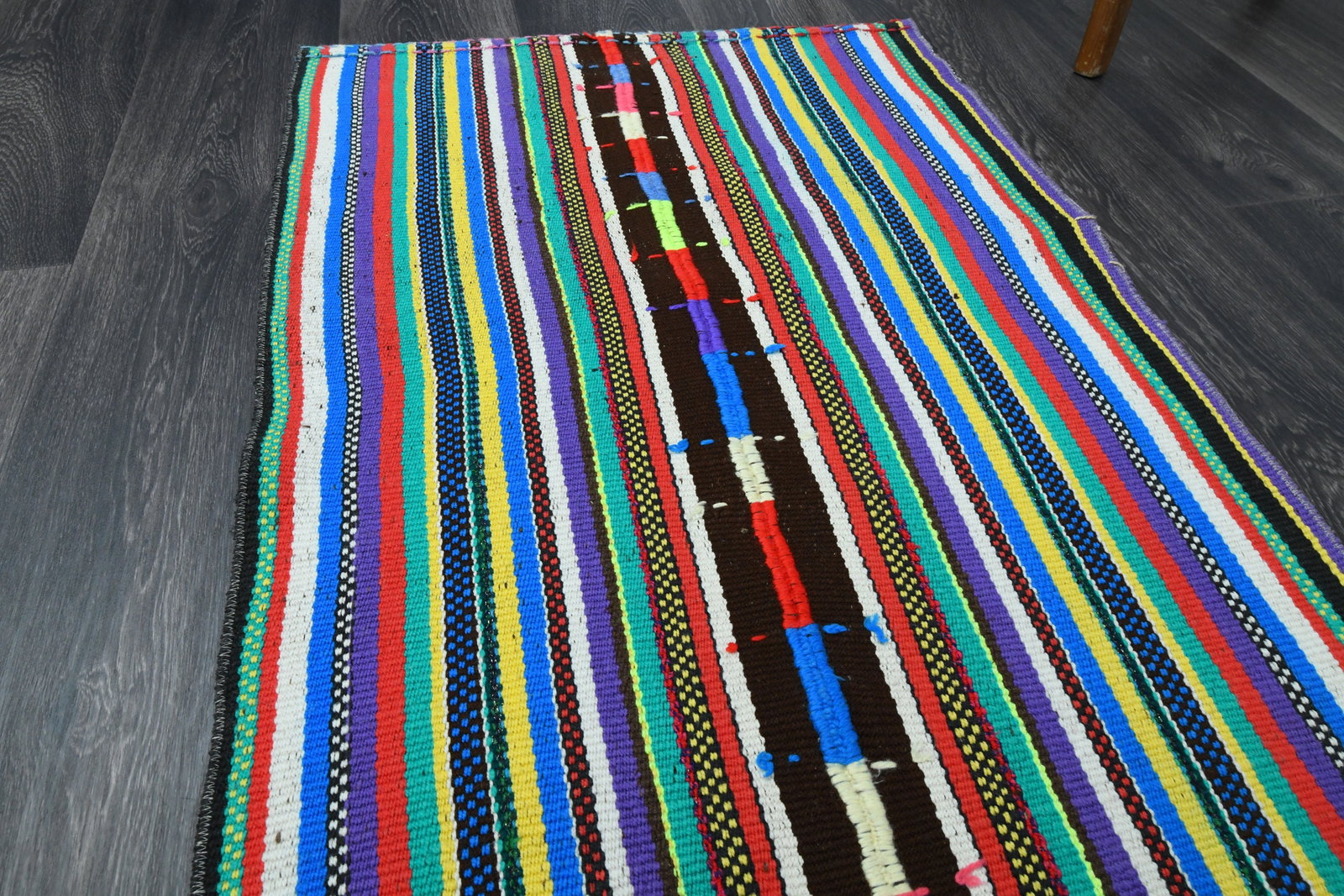 2.3x6.8 ft, TURKISH KILIM Runner - 9