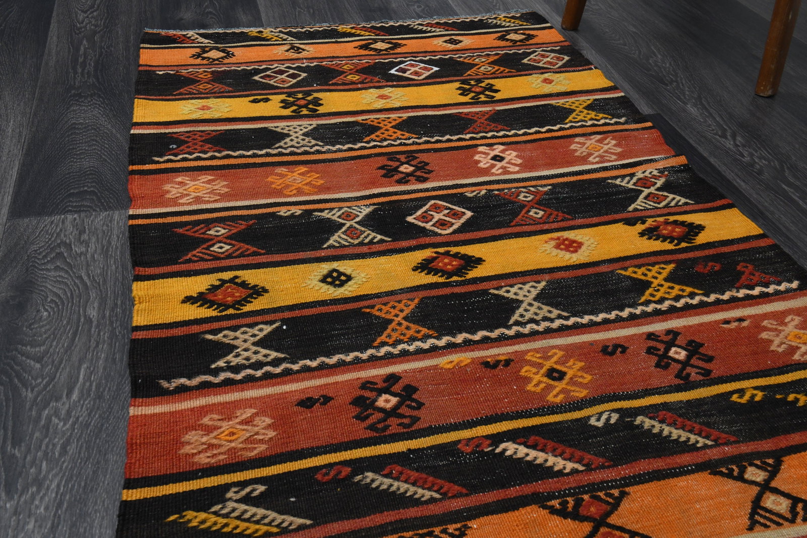 2.7x8.7 ft, TURKISH KILIM Runner - 4